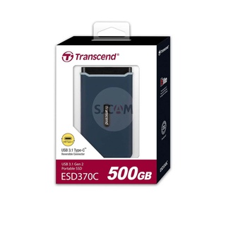 Transcend External SSD 500GB - รับประกัน 3 ปี - มีใบกำกับภาษี-TS500GESD370C