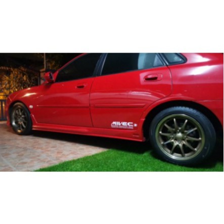 สติ๊กเกอร์ MIVEC MITSUBISHI สติ๊กเกอร์ติดประตูด้านข้างรถยนต์ INNOVATIVE VALVE TIMING & LIFT CONTROL 