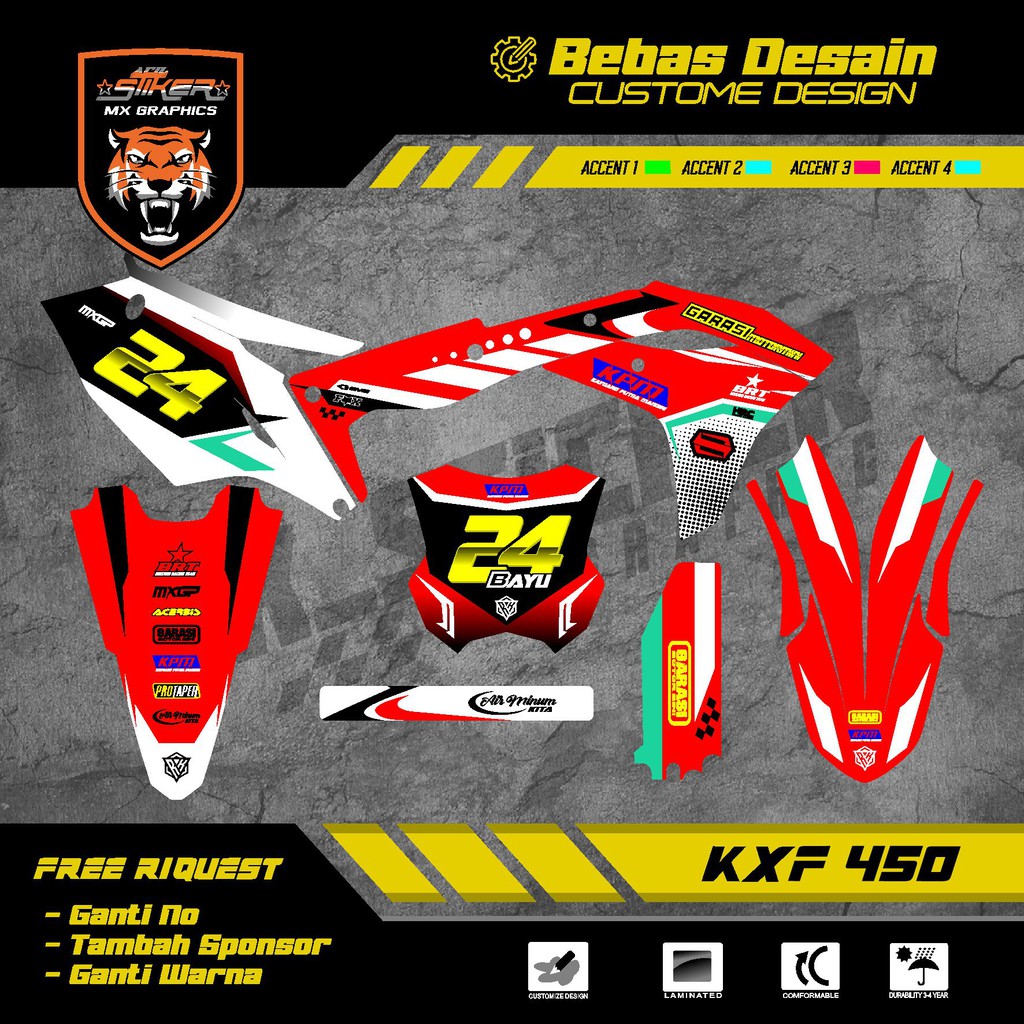 DECAL KXF 450*******