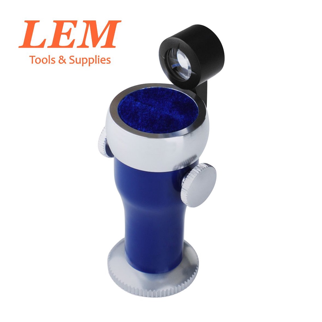 Lemtools มือถือเพชรจารึก Loupe 20x คุณภาพสูงเลนส์แก้วเครื่องประดับแว่นขยายขอบเขตอัญมณีเครื่องมือ
