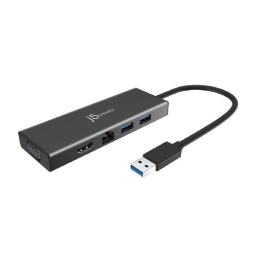 J5Create USB 3.0 5-in-1 Mini Dock สําหรับ Surface & Windows แล็ปท็อปสีเงิน / สีดํา JUD323S / JUD323B