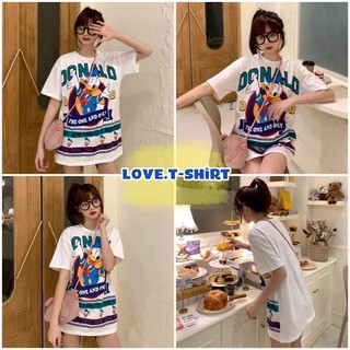 🔻NEW ITEM🔻 เสื้อยืด พิมพ์ลายเป็ดโดนัลด์ดั๊ก งานป้าย สินค้าพร้อมส่ง‼