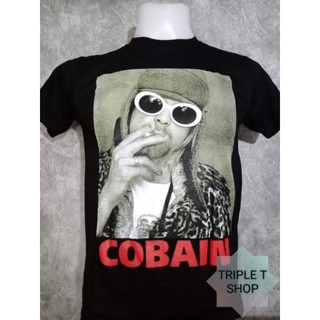 เสื้อยืดคอกลม สกรีนลาย COBAIN (รหัส 21)