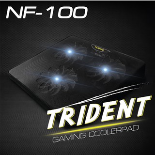 พัดลมโน๊ตบุ๊ค NUBWO Cooler Pad รุ่น Trident NF100 (3Fan)  (สีดำ)