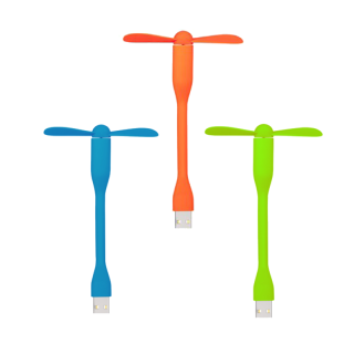 KIVEE พัดลม USB พัดลมพกพา Mini Fan นุ่มและงอได้ รองรับการใช้พลังงานมือถือ