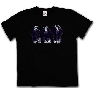 ถูกสุดๆพร้อมส่ง เสื้อยืดแขนสั้น ผ้าฝ้าย 100% พิมพ์ลาย See No Hear No Speak No Mafia Gorilla Nicht Sehen Háren หลากสี แฟช