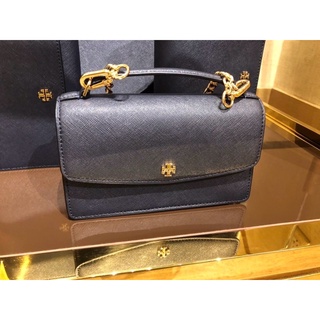 😃🌈New Tory burch EMERSON MINI ZIP TOP HANDLE BAG   สีกรม