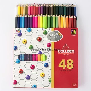 Colleen ดินสอสีไม้ คลอรีน 1 หัว 48 สี รุ่น775 สีธรรมดา+นีออน(สะท้อนแสง)