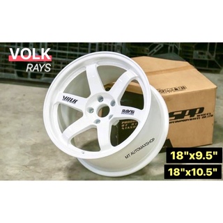 18x9.5➖10.5" แม็ก ขอบ 18" 5 รู VoLK Rays.สีขาว⚪️ งาน SPP สำหรับ TOYOTA ReVo VIGO รีโว่ TRITON 5รู /114.3 แข็ง เหนียว ทน