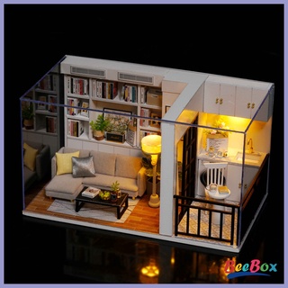 Beebox Diy บ้านตุ๊กตาไม้จิ๋วเฟอร์นิเจอร์ของเล่นคริสต์มาส