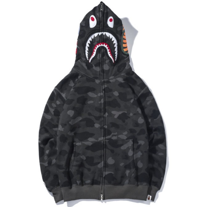 BAPEe เสื้อแจ็คเก็ตคลุมด้วยผ้าแบบลำลองสำหรับบุรุษและสตรีแบบใหม่ส่องสว่าง - รูปที่ 4