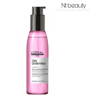 LOREAL Serie Expert Liss Unlimited Smoother Serum Blow Dry Oil 125ml ลอรีอัล ลิส เซรั่ม