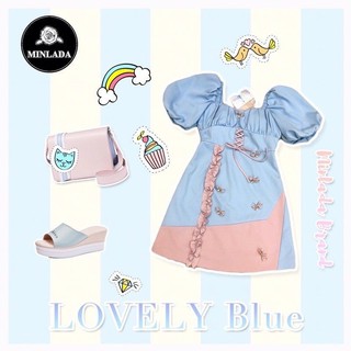 ชุดเดรสลั้น Dress Mini Minlada On The Beach เดรลแขนตุ๊กตา
