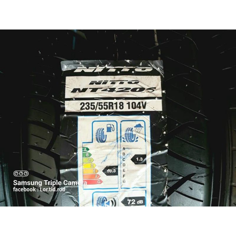 ยางใหม่ค้างปี 235/55R18 Nitto NT420S(Made in Japan) ปลายปี 2019  พร้อมจุ๊บแปซิฟิก 2 ตัว จัดส่งฟรีมีป