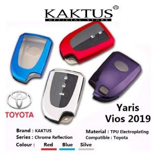 katus ปลอกกุญแจรถยนต์ tpu โครเมี่ยม สำหรับ toyota - yaris/vios 2019