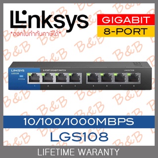 LINKSYS Switch 8-Port LGS108 Gigabit 10/100/1000Mbps BY B&amp;B ONLINE SHOP