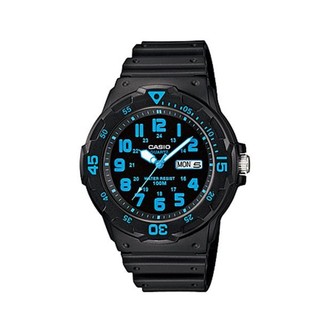 Casio Standard นาฬิกาข้อมือผู้ชาย สีดำ สายเรซิ่น รุ่น MRW-200H-2B