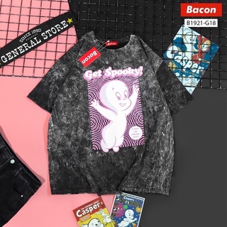 เสื้อยืดผ้าฟอก ป้ายBacon Oversize งานผ้า Cotton 100% ชาย-หญิง