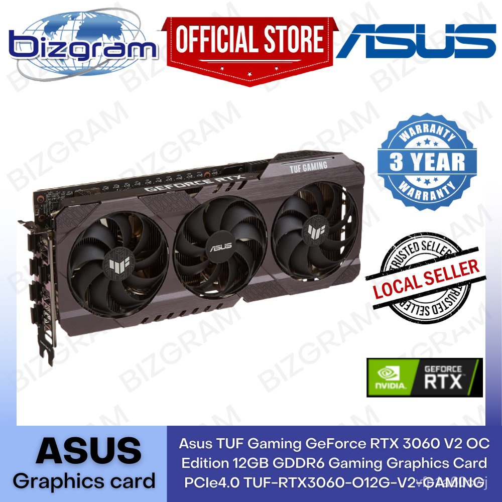 Asus TUF Gaming GeForce RTX 3060 V2 OC Edition 12GB GDDR6 Gaming ...