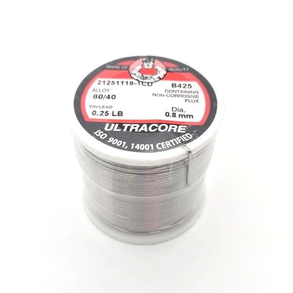 ตะกั่วบัดกรี ULTRACORE ALLOY 60/40 ขนาดเส้นผ่านศูนย์กลาง 0.8 ม.ม. ...