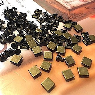 7mm 8set 8M2307P2 หมุดตอก หมุด หน้าเดียว เหลืองดำ ขนาด 7 มิล จำนวน 8 ชุด