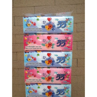 กระดาษทิชชู่ ทิชชู่ Vivy 170 แผ่น/ต่อ1แพค มี 5 ห่อ รวม 850