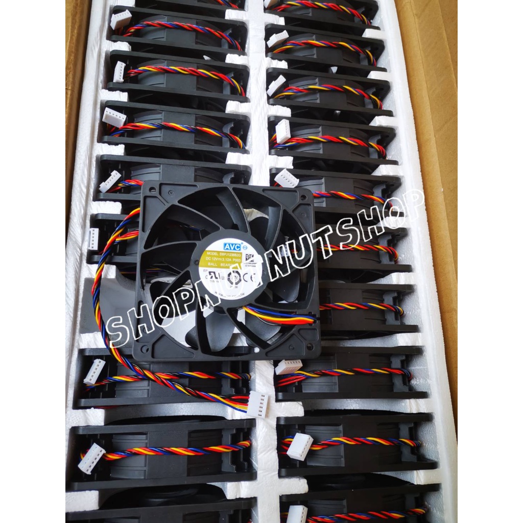 พร้อมส่ง พัดลม FAN Asic L2 หัวต่อ 6 พิน (สายไฟ 6 เส้น) (AVC:DBPJ1238B2G) 3.12A  Fan 12 CM. (ของใหม่)