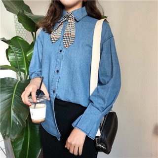 (พร้อมส่ง) เชิ้ตยีนส์ / แจ็คเกตยีนส์ / เสื้อเชิ้ต / denim shirt