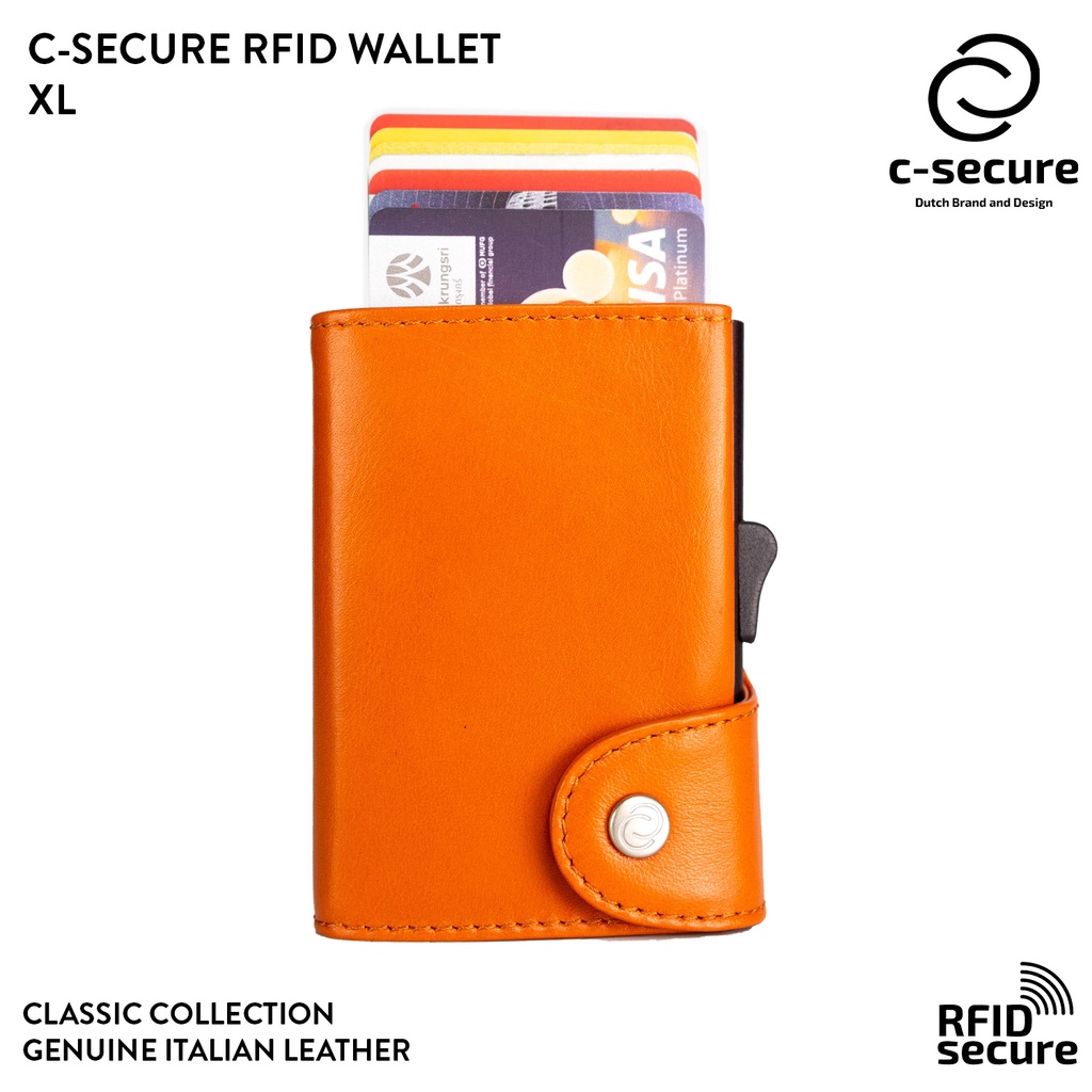 C-SECURE กระเป๋าใส่บัตร กระเป๋าสตางค์ (RFID Protection) รุ่น Classic ...