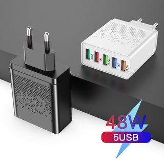 อุปกรณ์ชาร์จเร็ว 5 พอร์ต USB 48W สําหรับเดินทาง