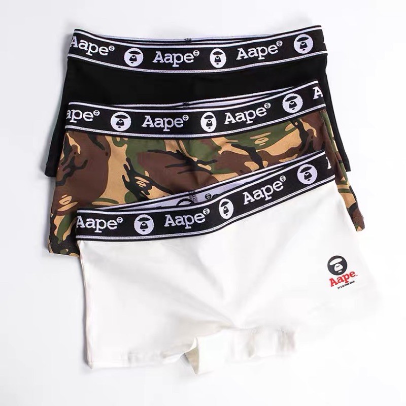 AAPE BAPE A BATHING APE JAPAN unisex MAN MEN ชุดชั้นในกางเกง Seluar Dalam Boxer lelaki BAPE