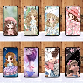 เคส Vivo Y51 ลายการ์ตูนผู้หญิง ขอบนิ่มหลังแข็ง เคสมือถือ เคสโทรศัพท์ Case เคส TPU ขอบนิ่มหลังแข็ง ไม่ขูดตัวเครื่อง