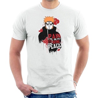 เสื้อยืดแขนสั้นนารูโตะ CYDADA Naruto Pain Brings Peace Mens T-Shirt  Naruto T-shirt