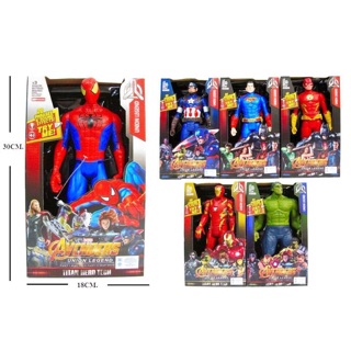 หุ่น Superhero Avengers มีเสียงมีไฟ สูง 12นิ้ว มีฮัคแดงล่าสุด!