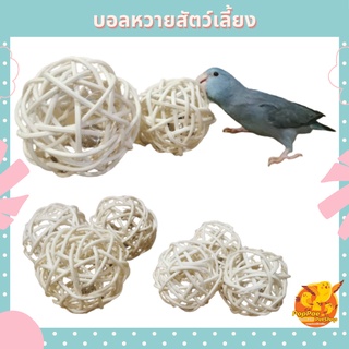 บอลหวายสัตว์เลี้ยง บอลสัตว์เลี้ยง ของเล่นสัตว์เลี้ยง ของเล่นนก อุปกรณ์สำหรับสัตว์เลี้ยง อุปกรณ์สำหรับนก