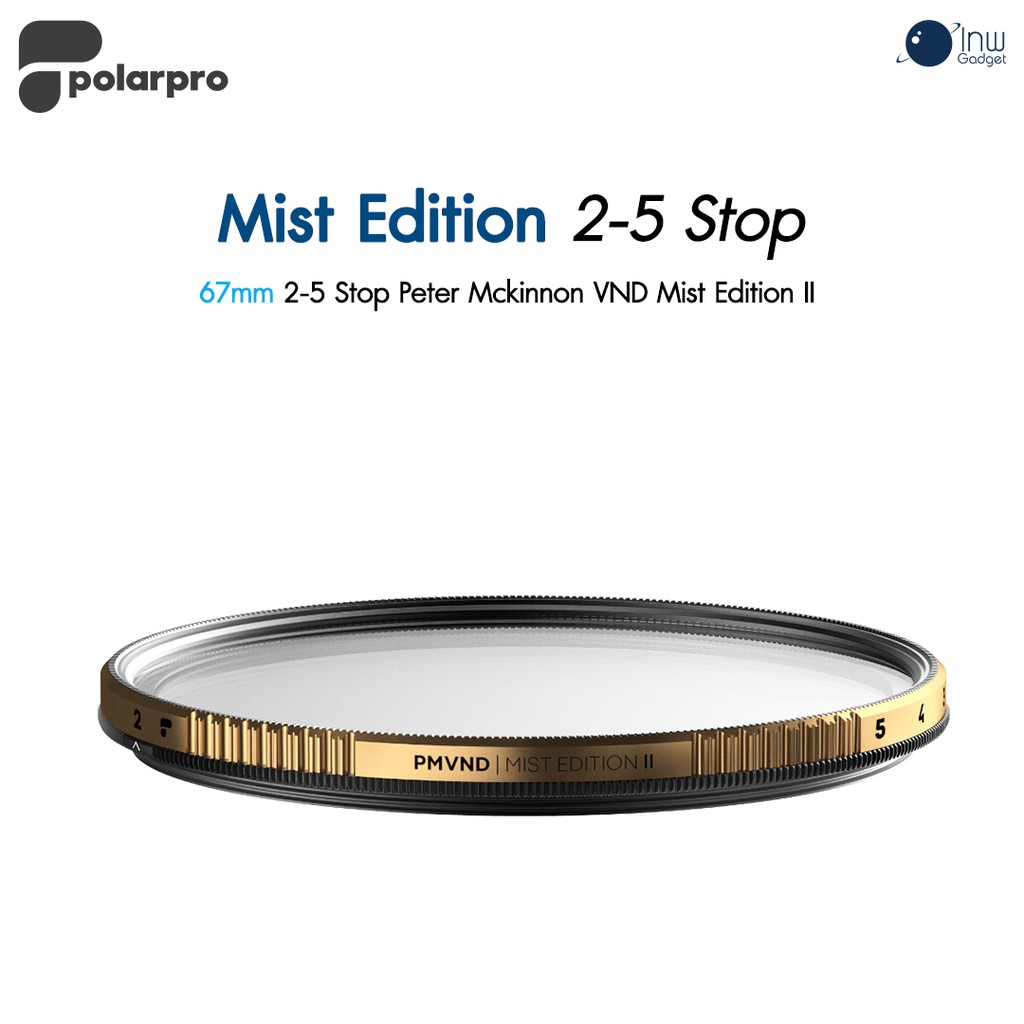 PolarPro 67mm 2-5 Stop Peter Mckinnon VND Mist Edition II ศูนย์ไทย