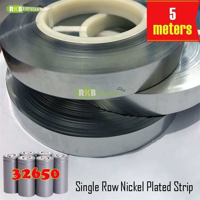[พร้อมส่ง] 5 เมตร 32650 ลวดนิกเกิล แผ่นนิกเกิล 1แถว LiFePO4 Phosphate Nickel Strip Battery Nickel Pl