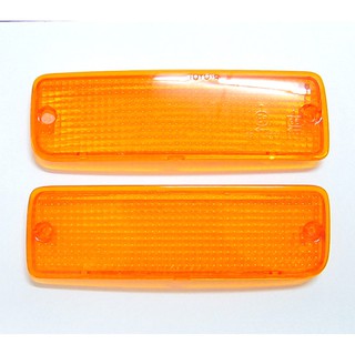 (1คู่) ฝาไฟหรี่กันชน โตโยต้า ไมตี้เอ็กซ์ ปี 1989-1996 ฝาส้ม  AMBER LENS PAIR 2/4WD For TOYOTA Hilux MIGHTY-X 1988-97