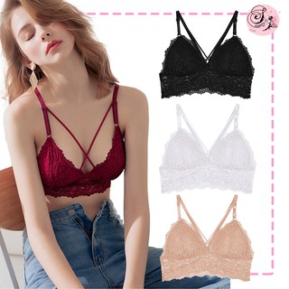 LB-8832 [Shippingbra] ชุดชั้นใน บราลูกไม้ไร้โครง เสื้อชั้นในผ้าลูกไม้