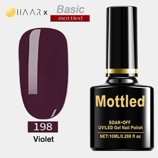 ยาทาเล็บ เจล Gel Nail Polish HAAR x Mottled Basic Tone โทน เบสิค สี ดำ ขาว เทา เหลือง แดง ม่วง เคลือบใส จัดจำหน่ายโดย