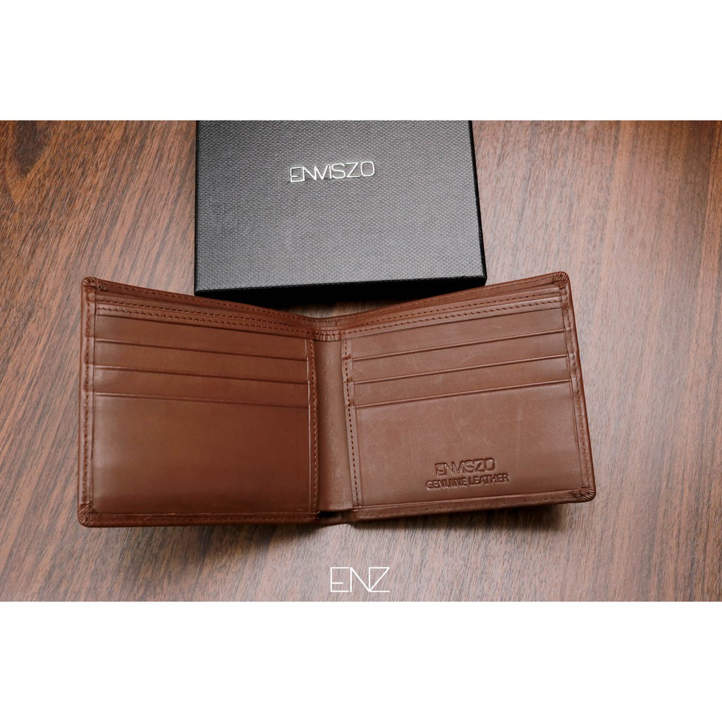 ENVISZO WEAVED BIFOLD กระเป๋าสตางค์สานหนังแท้  – EW-WE-BF ราคา ถูกที่สุด ดีลบีเคเค แกลเลอรีภาพที่ 2