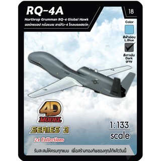 4D Model โมเดลเครื่องบินรบ ซีรีย์ 3 รุ่น RQ-4A