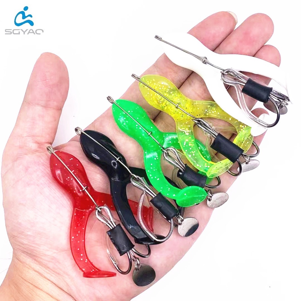 Cheap BKK Hook 1 ชิ้นใหม่ 9 กรัม/13 กรัมเหยื่อตกปลากบพลาสติก Soft Spinner Sinking Jig Bass เหยื่อซิลิโคนเทียมพร้อมตะขอความแข็งแกร่ง