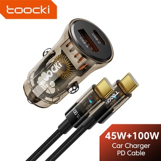 Toocki สายชาร์จ USB Type C เป็น Type C 45W 100W แบบใส ชาร์จเร็ว สําหรับ Xiaomi Samsung SFC