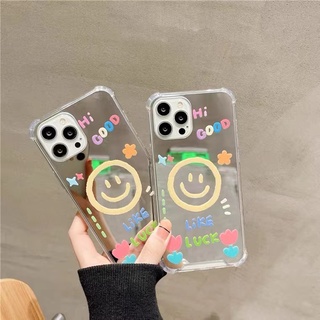 case เคส เคสป้องกันโทรศัพท์มือถือกระจก ลายหน้ายิ้ม สําหรับ เคส samsung Galaxy A14 A24 A54 A34 5G s23 s9 plus s10 lite plus s20 ultra s21 s22 ultra fe note 8 9 10 20 ultra lite A52 A53 A52s A03 4G 5G