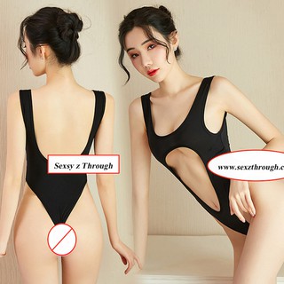 ชุดนอนไม่ได้นอนเว้าสูงสีดำ SZ2149,SZ2150