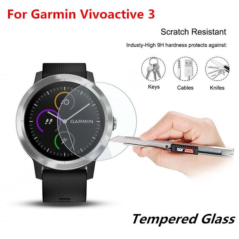 แผ่นสะท้อนภาพกระจกนิรภัย 2.5 แผ่นสำหรับนาฬิกา Garmin Vivoactive 3 Smart Watch