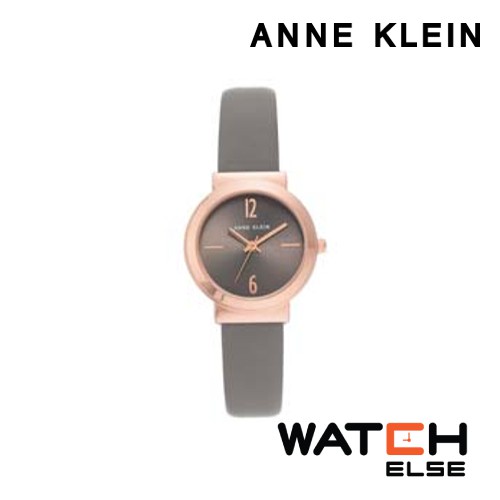 Anne Klein AK-AK-3098RGGY นาฬิกาข้อมือผู้หญิง สายหนัง สีเทา