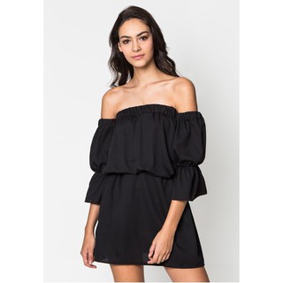 Jezebel ชุุดเดรส Duchess Off-Shoulder Flared