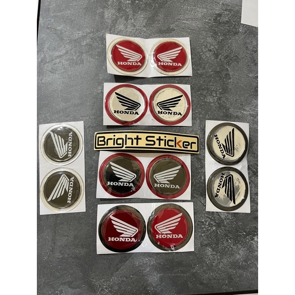 นูน ROUND HONDA WINGS LOGO EMBLEM STICKER